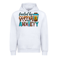 White fueled by coffee and anxiety Urban Hoodie - Zillion Design Studio