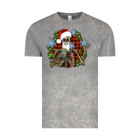 Cloud Rock Santa skeleton christmas Vintage Tee - Artiststas