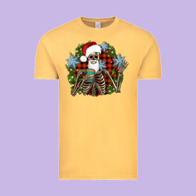 Santa Skeleton Christmas Vintage Tee Designed By Artiststas