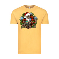 Vintage Mustard Santa skeleton christmas Vintage Tee - Artiststas