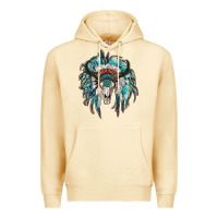 Pina Colada indian headdress with bull skull Premium Hoodie - RanaPortraitStore