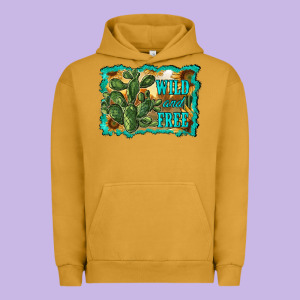 Wild And Free Cactus Urban Hoodie Designed By Ranaportraitstore