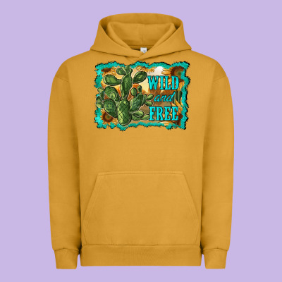 Wild And Free Cactus Urban Hoodie Designed By Ranaportraitstore