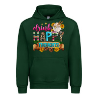 Forest Green drink happy thoughts Urban Hoodie - Zillion Design Studio