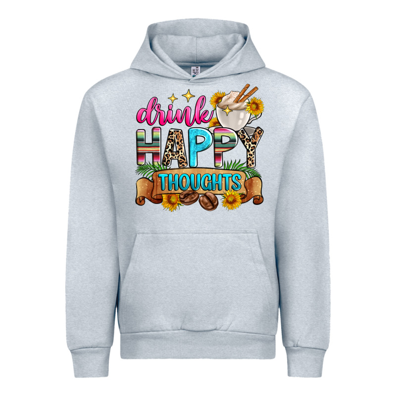 Drink Happy Thoughts Urban Hoodie by Zillion Design Studio | Teevron