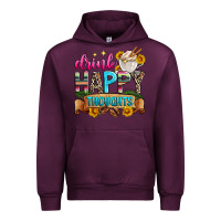 Mauve Wine drink happy thoughts Urban Hoodie - Zillion Design Studio