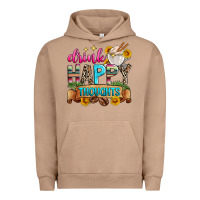 Pigment Burro drink happy thoughts Urban Hoodie - Zillion Design Studio