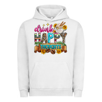 Pigment Lunar Rock drink happy thoughts Urban Hoodie - Zillion Design Studio