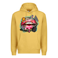 Antique Gold race lips Premium Hoodie - Zillion Design Studio
