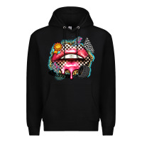Black race lips Premium Hoodie - Zillion Design Studio