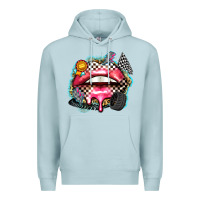 Blue Mist race lips Premium Hoodie - Zillion Design Studio