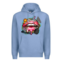 Colony Blue race lips Premium Hoodie - Zillion Design Studio