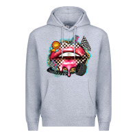Heather Grey race lips Premium Hoodie - Zillion Design Studio