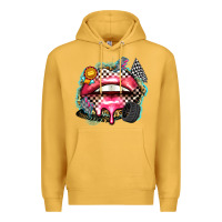 Mustard race lips Premium Hoodie - Zillion Design Studio