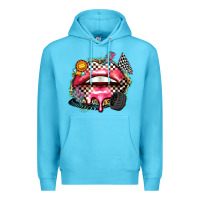 Ocean Blue race lips Premium Hoodie - Zillion Design Studio