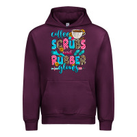Mauve Wine coffee scrubs and rubber gloves Urban Hoodie - Zillion Design Studio