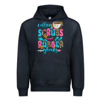 Navy coffee scrubs and rubber gloves Urban Hoodie - Zillion Design Studio