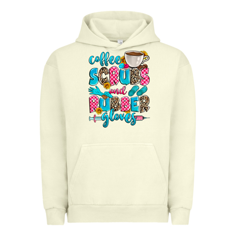 Coffee Scrubs And Rubber Gloves Urban Hoodie by Zillion Design Studio | Teevron