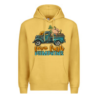Antique Gold farm fresh pumpkins truck Premium Hoodie - RanaPortraitStore