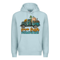 Blue Mist farm fresh pumpkins truck Premium Hoodie - RanaPortraitStore