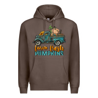 Coffee farm fresh pumpkins truck Premium Hoodie - RanaPortraitStore