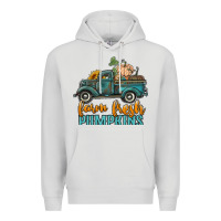 Dove Grey farm fresh pumpkins truck Premium Hoodie - RanaPortraitStore
