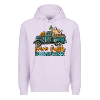 Lilac farm fresh pumpkins truck Premium Hoodie - RanaPortraitStore