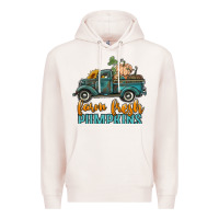 Pale Pink farm fresh pumpkins truck Premium Hoodie - RanaPortraitStore