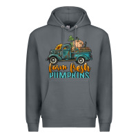 Rock farm fresh pumpkins truck Premium Hoodie - RanaPortraitStore