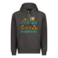 Smoke farm fresh pumpkins truck Premium Hoodie - RanaPortraitStore
