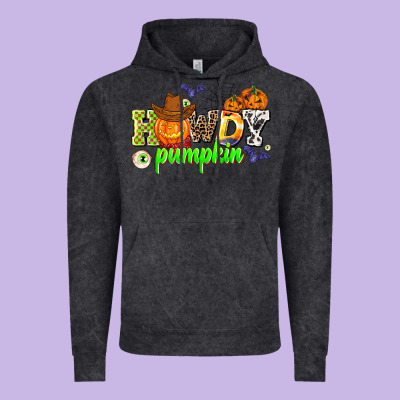 Howdy Halloween Pumpkins Vintage Hoodie Designed By Adodesignshop