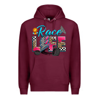 Burgundy race life Premium Hoodie - Zillion Design Studio