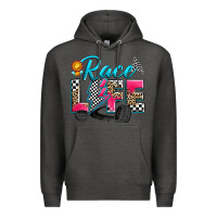 Charcoal Heather race life Premium Hoodie - Zillion Design Studio