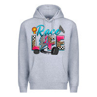 Heather Grey race life Premium Hoodie - Zillion Design Studio