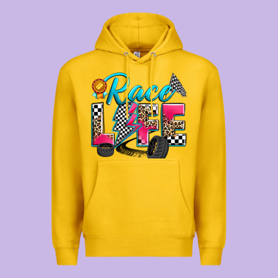 Race Life Premium Hoodie Designed By Zillion Design Studio
