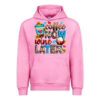 Fuchsia Pink coffee now wine later Urban Hoodie - Zillion Design Studio
