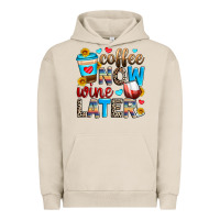 Pigment French Oak coffee now wine later Urban Hoodie - Zillion Design Studio