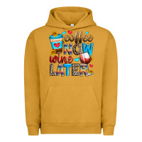 Pigment Peanut Butter coffee now wine later Urban Hoodie - Zillion Design Studio