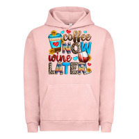 Pigment Salmon coffee now wine later Urban Hoodie - Zillion Design Studio