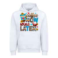 White coffee now wine later Urban Hoodie - Zillion Design Studio