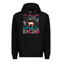 Black just call me pretty and take me racing Premium Hoodie - Zillion Design Studio