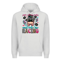 Dove Grey just call me pretty and take me racing Premium Hoodie - Zillion Design Studio