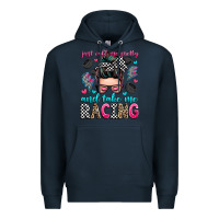 Navy just call me pretty and take me racing Premium Hoodie - Zillion Design Studio