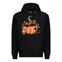 Black Kids Pumpkin with Halloween Premium Hoodie - texasbilliewilder