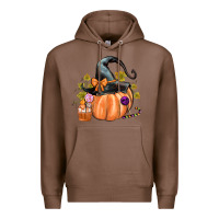 Chestnut Kids Pumpkin with Halloween Premium Hoodie - texasbilliewilder
