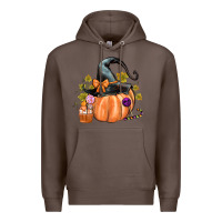 Coffee Kids Pumpkin with Halloween Premium Hoodie - texasbilliewilder