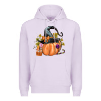Lilac Kids Pumpkin with Halloween Premium Hoodie - texasbilliewilder