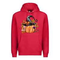 Cardinal Kids Pumpkin with Halloween Premium Hoodie - texasbilliewilder