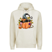 Oatmeal Heather Kids Pumpkin with Halloween Premium Hoodie - texasbilliewilder