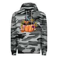 Slate Camo Kids Pumpkin with Halloween Premium Hoodie - texasbilliewilder